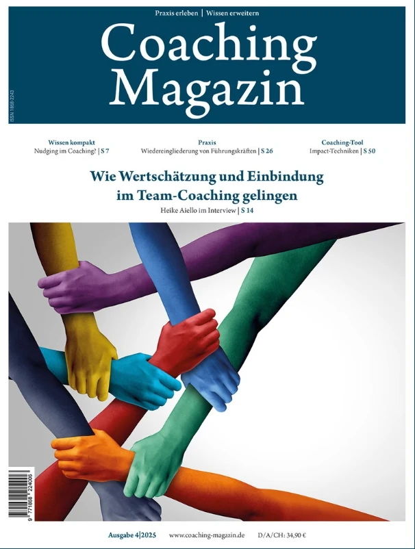 Cover_Coaching-Magazin 4-2025 Magazincover des Coaching Magazins. Ausgabe 4, 2025
